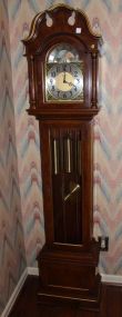 Walnut Hersechede Grandfather Clock