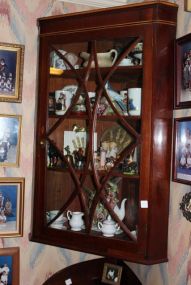 Early Mahogany Hanging Curio Cabinet