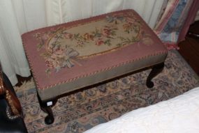 Queen Anne Needlepoint Stool