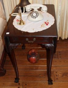 Mahogany Ball and Claw Chippendale Drop Side Table