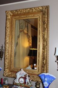 Gold Rectangle Hanging Mirror