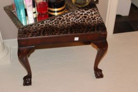Mahogany Ball and Chippendale Stool