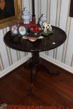 Mahogany Open Carved Pie Crust Tilt Top Table