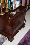 Mahogany Two Drawer Bracket Foot Stand