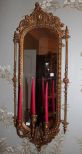 Pair of Gilt Mirrors with Three Arm Candles