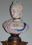Pair of Chantilly Bisque Bust