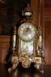 Brass and Porcelain Clock