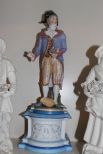 Large Chantilly Bisque Statue of Soldier