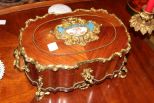 Large Parquet French Box with Sevres Plaque