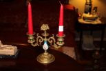 Small Pair of Sevres and Bronze Candlesticks