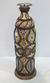 Pottery and Metal Lamp Base