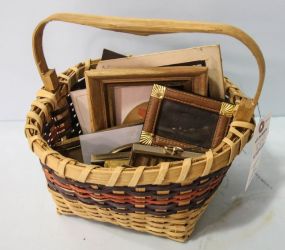 Choctaw Basket with Miniature Picture Frames