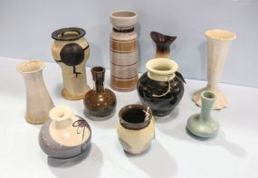 Ten Pottery Vases