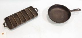 Cast Iron Skillet & Corn Stick Pan