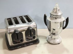 Large GE Toaster & Coffee Pot