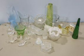 Glass Shaker, Bell, Animal, Blue Bird, Vases & Clock