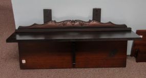 Large Walnut Clock Shelf