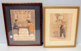 1911 and 1913 Cream of Wheat Framed Ads