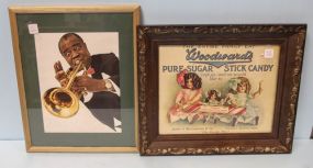 Woodward Candy Ad & Louis Armstrong Picture