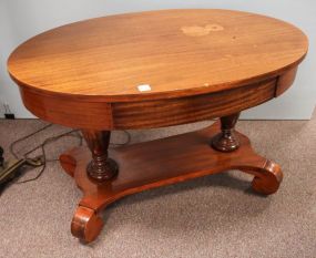Oval Mahogany Empire Coffee Table