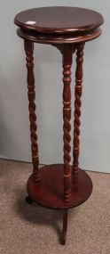 Round Mahogany Pedestal