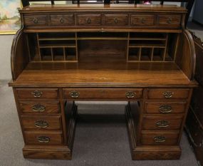 Oak Roll Top Desk