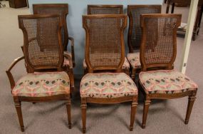 Six Cane Back Chairs