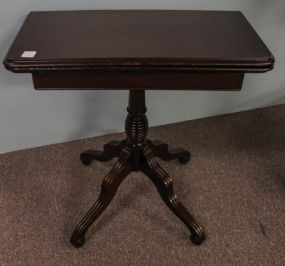 Small Mahogany Flip Top Game Table