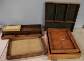 Eight Wood Trays