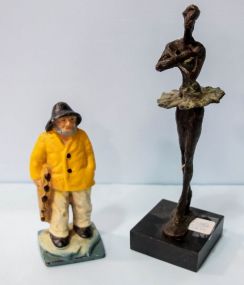 Iron Ballerina & Cast Iron Fisherman