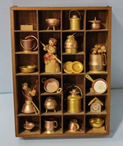 Wall Divided Shelf of Miniature Cooking Items