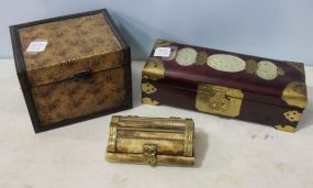 Chinese Jewelry Box & Two Other Small Boxes