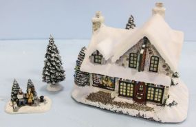 Limited Edition Thomas Kinkade Santa's Workshop Toys Light