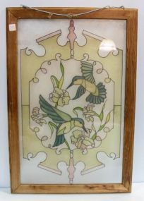 Hummingbird Painted on Glass