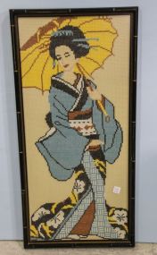 Needlework of Japanese Maiden