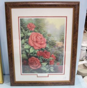 Limited Edition Thomas Kinkade Giclee A Perfect Red Rose