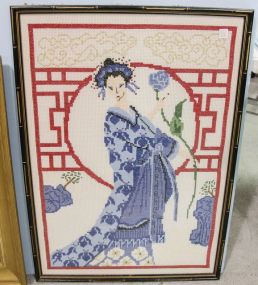 Needlework of Japanese Maiden