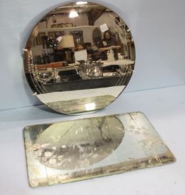 Round Mirror Plateau & Etched Mirror