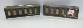 Two Set of Six Sterling Shakers