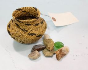 Indian Basket with Arrowheads