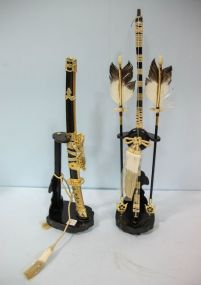 Decorative Sword on Stand & Decorative Bow and Arrow