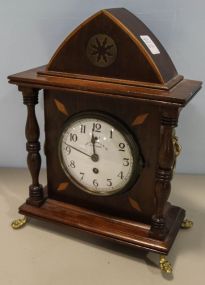 E.F. Caldwell Mantel Clock with Inlay