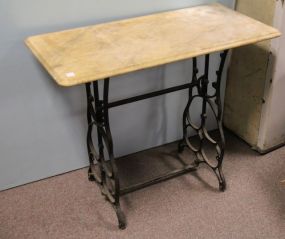 Iron Sewing Machine Base with Marble Top