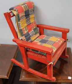 Red Child's Rocking Chair