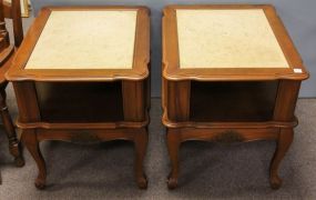 Pair of French Queen Anne Side Tables