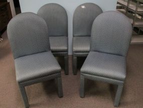 Four Blue Upholstered Chairs