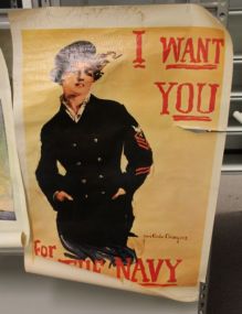 1973 I Want You Navy Poster