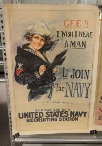 I Wish I Were A Man Navy Poster