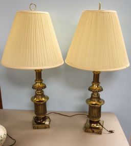 Pair of Brass Lamps