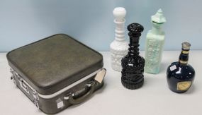 Four Decanters & Traveling Decanter Box